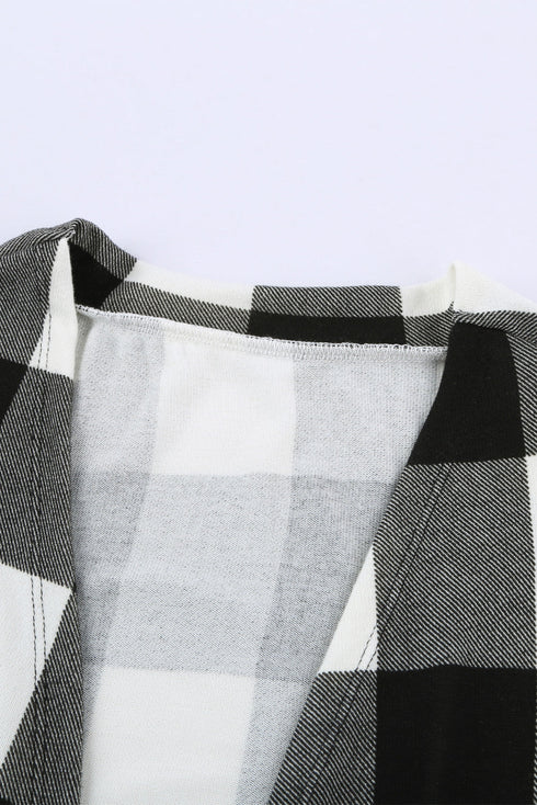 Print Colorblock Long Cardigan